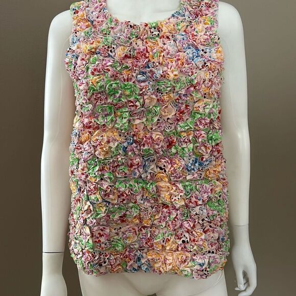 Sonia by Sonia Rykiel Textured Floral Blouse Vintage - Picture 1 of 16